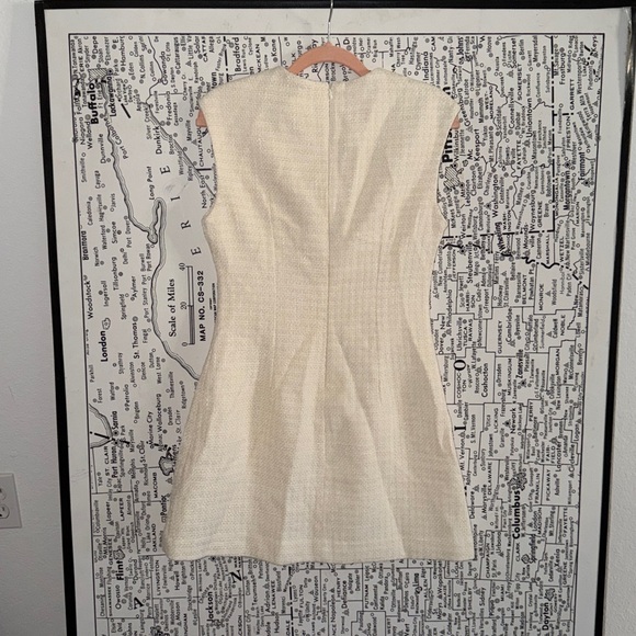 Commense Cream Mini Dress with Gold Accents - Picture 4 of 4